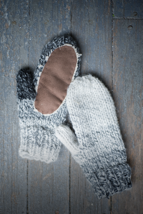 Ombre Knit Mittens