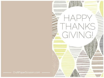 Happy Thanksgiving Free Printable Greeting Card