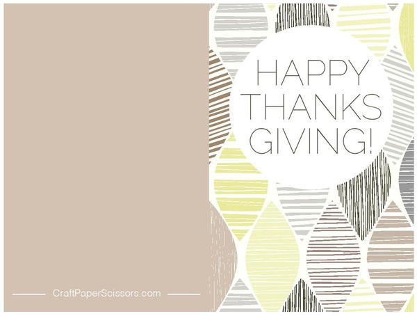 Happy Thanksgiving Free Printable Greeting Card