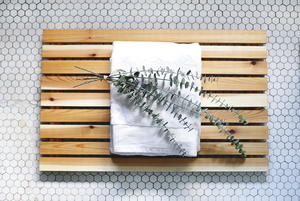 DIY Soft Cedar Bath Mat