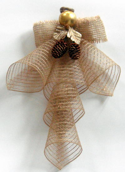 Mesh Ribbon Christmas Angel