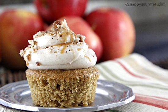 Caramel Apple Butter Cupcakes