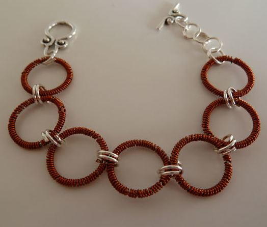 Coiled Circles Wire Bracelet