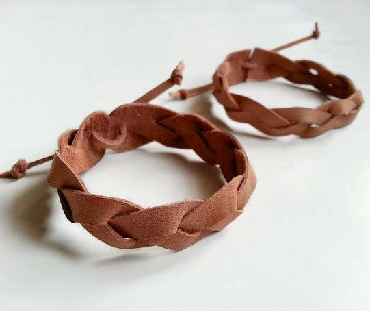 DIY Braided Leather Bracelet