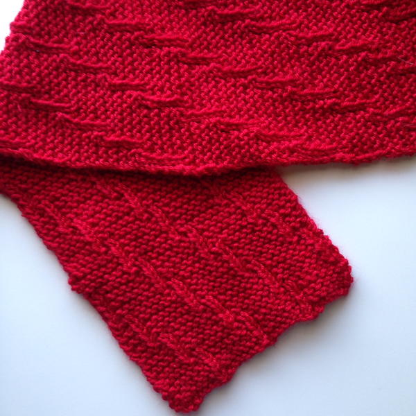 The Altimeter Red Knit Scarf