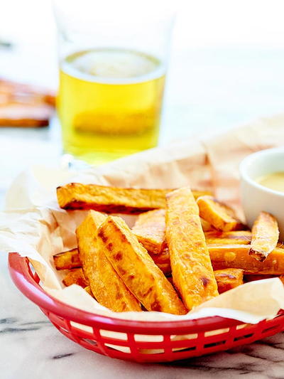 Baked Sweet Potato Fries with Homemade Dipping Sauces