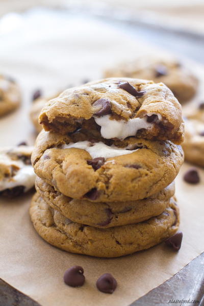 Pumpkin Marshmallow Burst Cookies