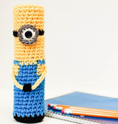 Crochet Minion Pencil Case
