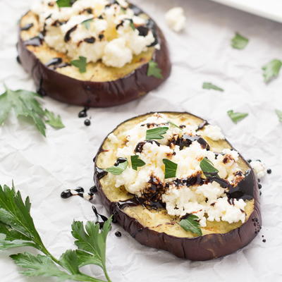 Grilled Eggplant with Ricotta and Balsamic Drizzle