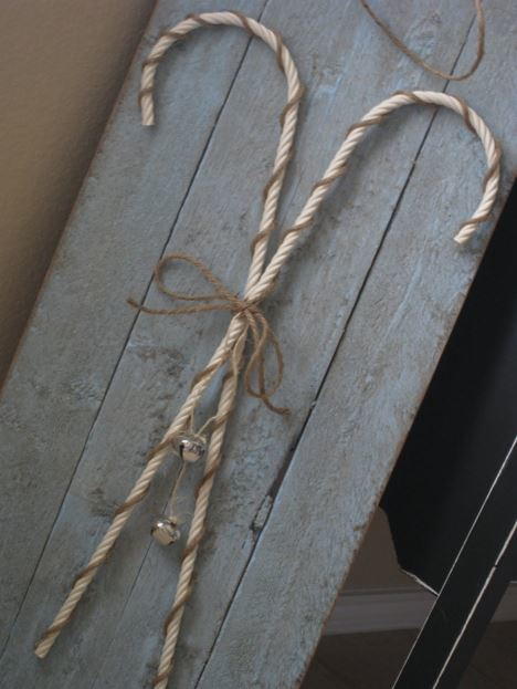 Rustic Twine Candy Cane Display