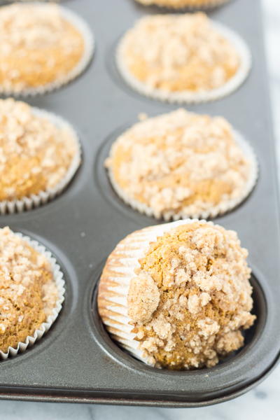 Pumpkin Coffee Cake Muffins