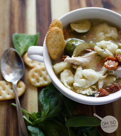 Crazy Good Chicken Tortellini Soup