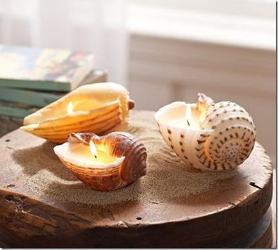Sea Shell Candle Centerpieces