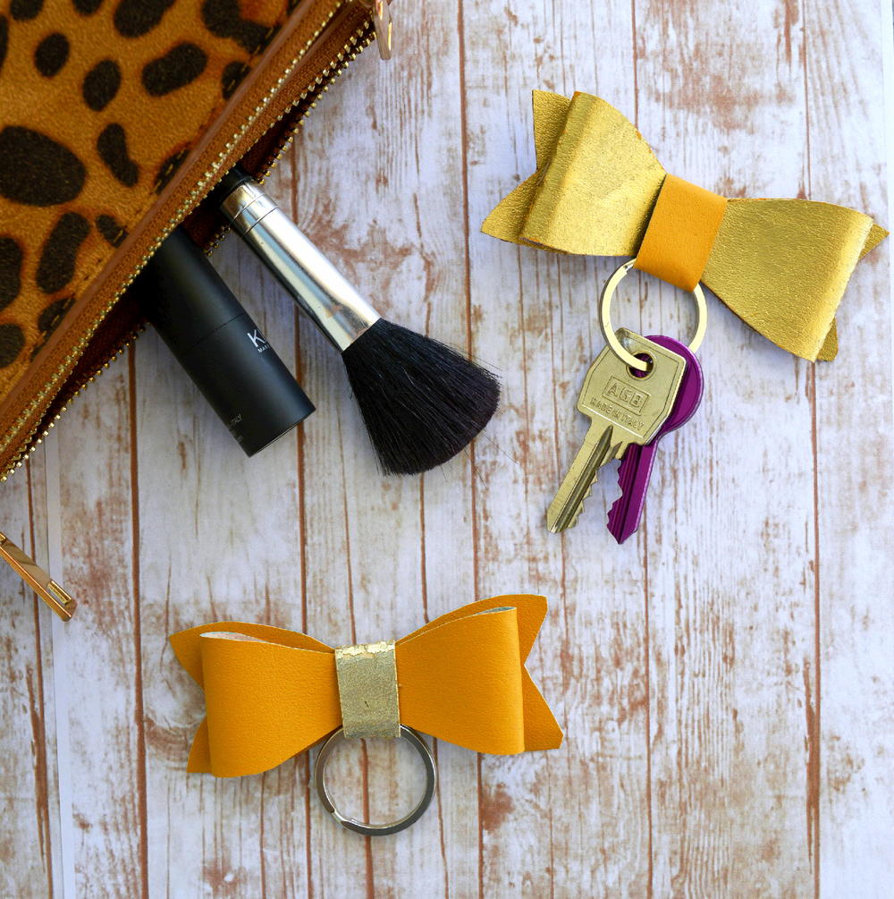 Download Faux Leather Bow Keychains | FaveCrafts.com