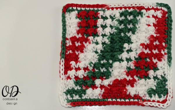 Very Merry Scrubby Dishcloth