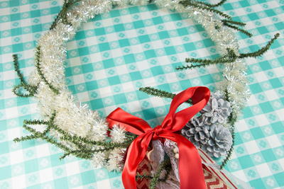 Glittery Pine Cone Wreath