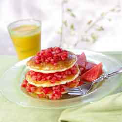 Watermelon Stacked Breakfast Pancakes