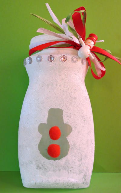 Recycled Glass Jar Christmas Lantern