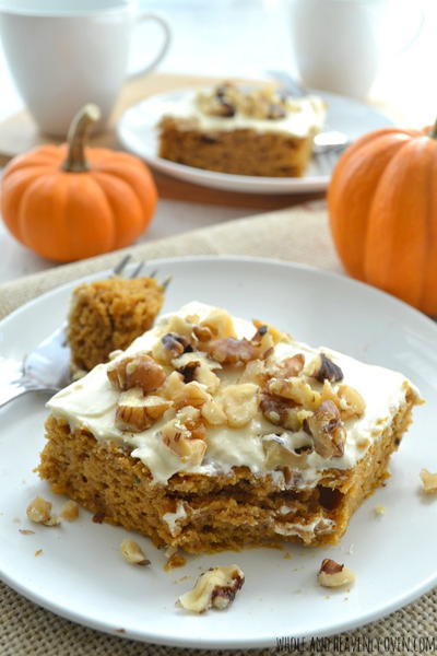 Pumpkin Sheet Cake with Cream Cheese Frosting