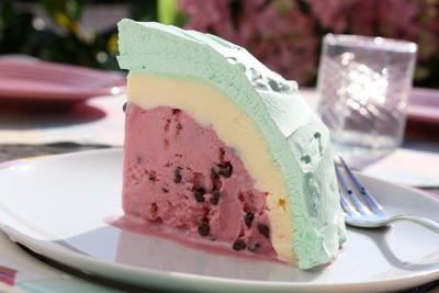 Watermelon Ice Cream Bombe