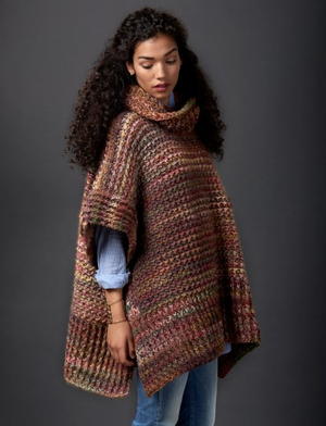 Cozy Tweed Crochet Poncho