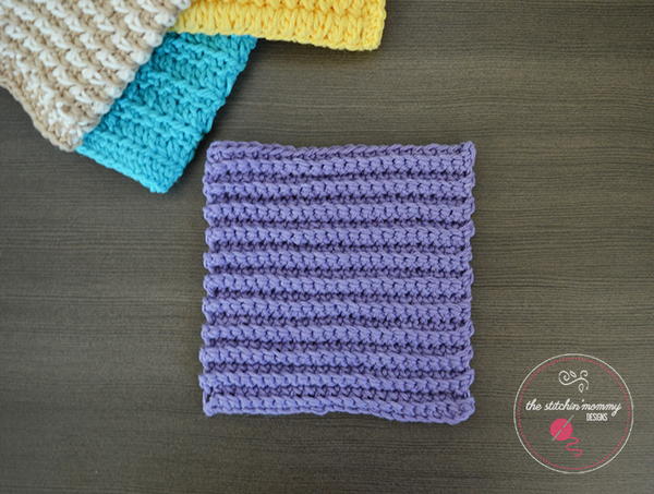 Ribbed Single Crochet Dishcloth