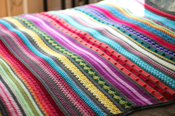 Rainbow Sampler Crochet Blanket Pattern_2