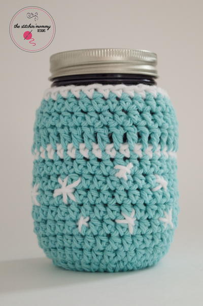 Snowflake Mason Jar Cozy