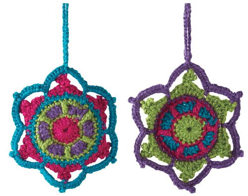Jewel Tone Crochet Snowflake