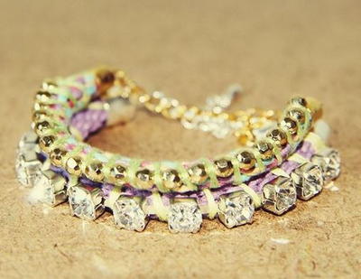 Diamante Kumihimo Bracelet