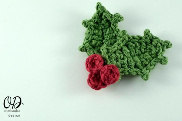 Christmas Holly Embellishment