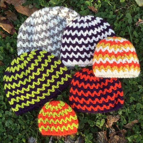 Quick and Simple Crocheted Chevron Hat