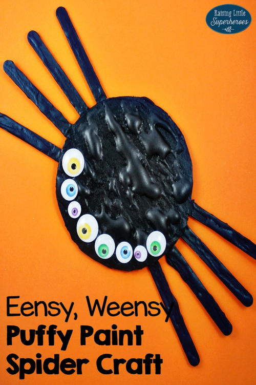 Eensy, Weensy Puffy Paint Spider Craft