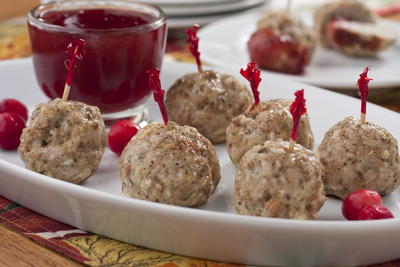 Turkey Stuffing Meatballs