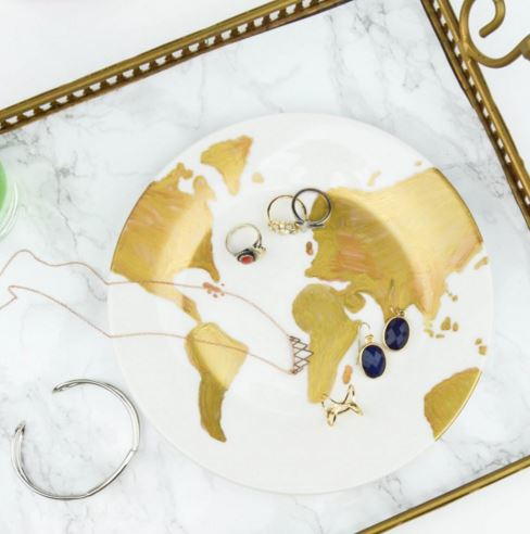 Gold Map DIY Ring Holder