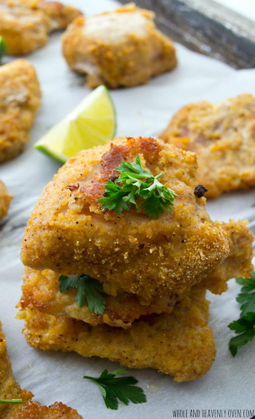 Oven-Fried Crispy Chicken Tenders | RecipeLion.com