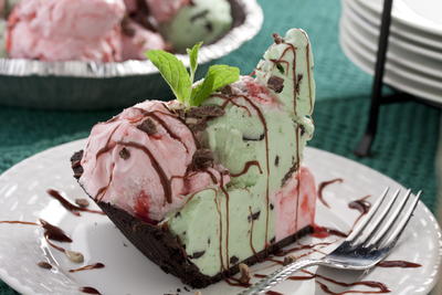 Triple Mint Ice Cream Pies