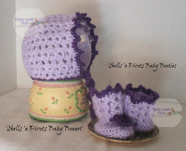 Shells 'n Picots Baby Bonnet