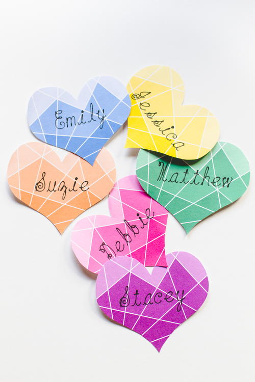 Printable Ombre Place Cards