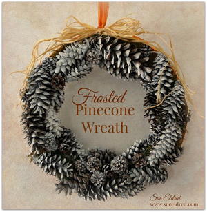 Frosted Pinecone DIY Christmas Wreath