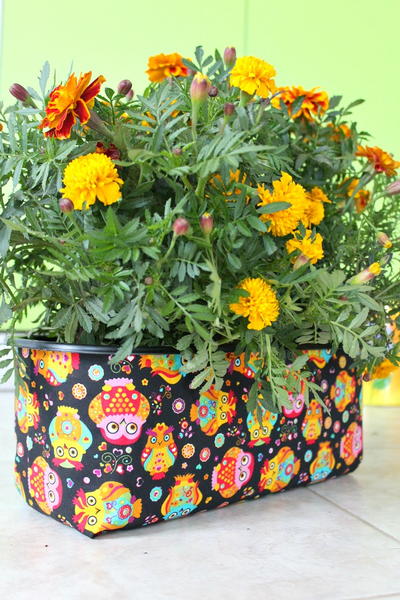 Fabric Covered DIY Planter