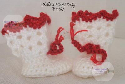 Shells 'n Picots Baby Booties