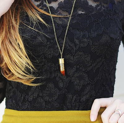 DIY Bullet Horn Necklace