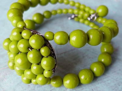 Summer Lunch Beaded Cuff Bracelet