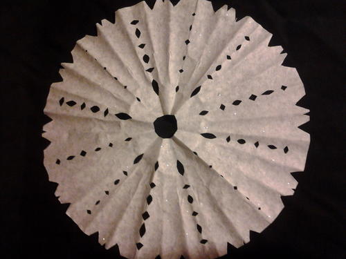 Coffee Filter Snowflake Ornaments