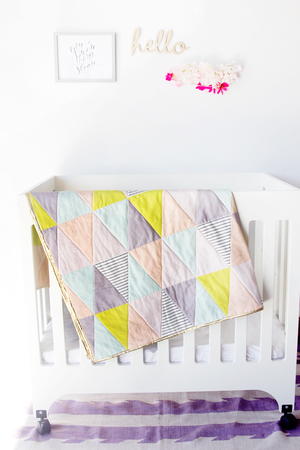Supersonic Triangle Baby Quilt
