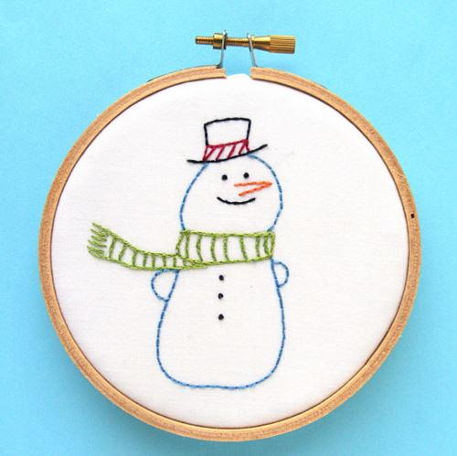 Snowman Embroidery Pattern