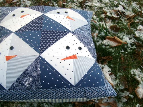 Snowman DIY Pillow Pattern AllFreeSewing Com
