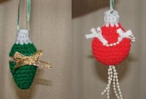 Crochet Lightbulb Ornaments