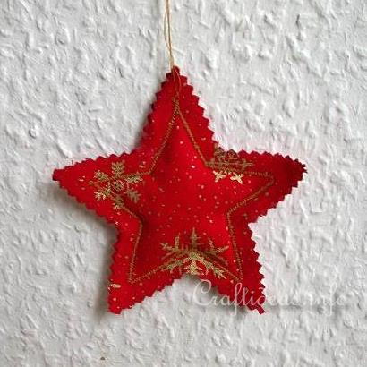 Fabric Star Christmas Tree Ornament